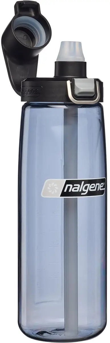 Nalgene - Straw Bottle - drinkfles - waterfles - rietje - 650ml Grey/Black Cap Sustain NIEUW!