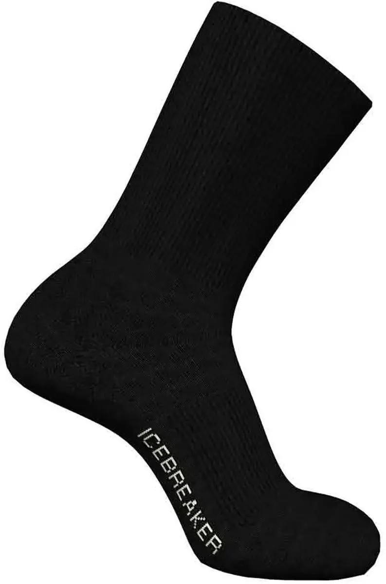 Icebreaker Lifestyle Light Crew Merino Sokken - Zwart