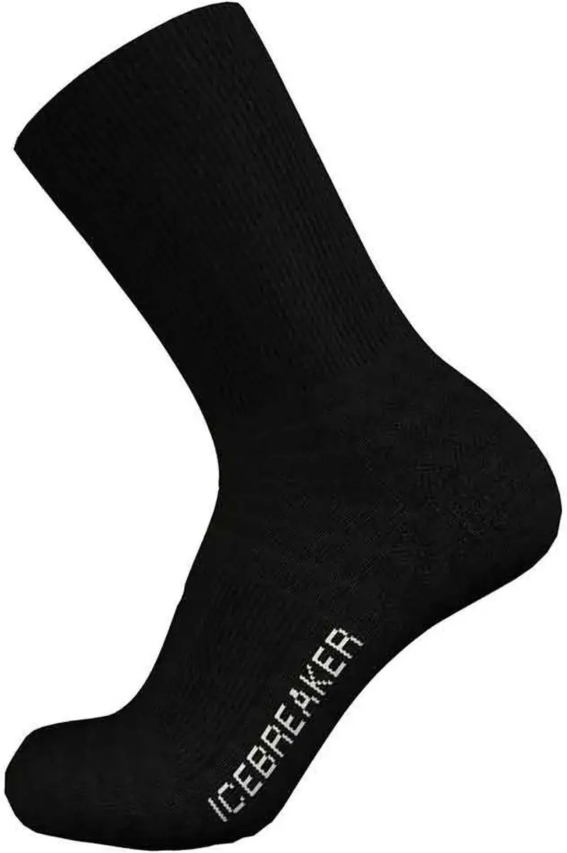 Icebreaker Lifestyle Light Crew Merino Sokken - Zwart
