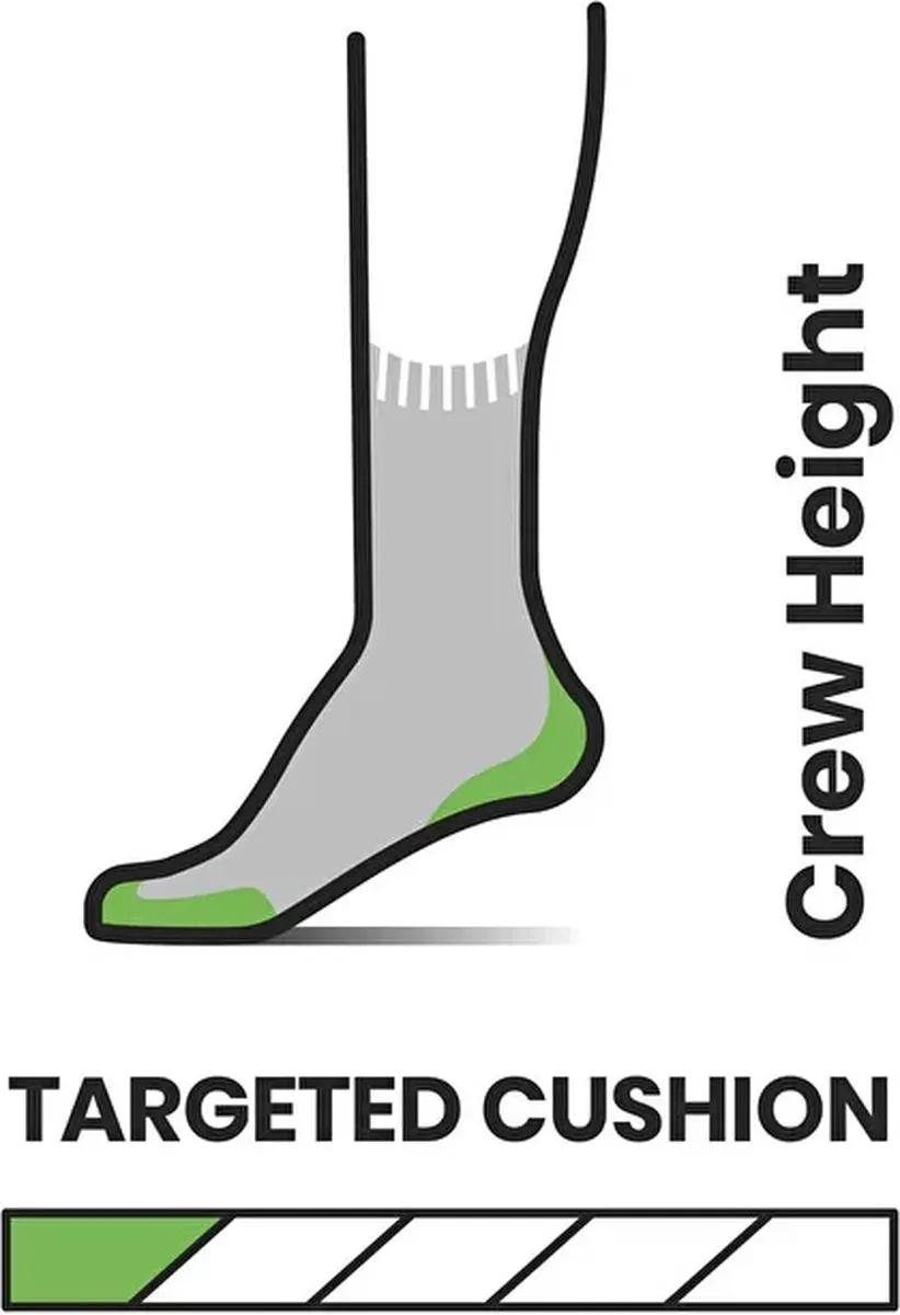 Smartwool Run Cold Crew Sokken - 46-49 - Zwart