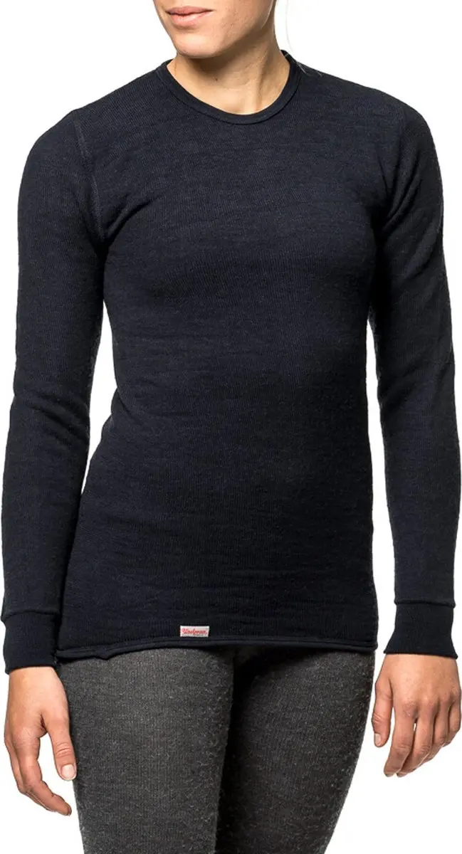 Woolpower Crewneck 200 Merino Zwart M - afbeelding 3 van 6