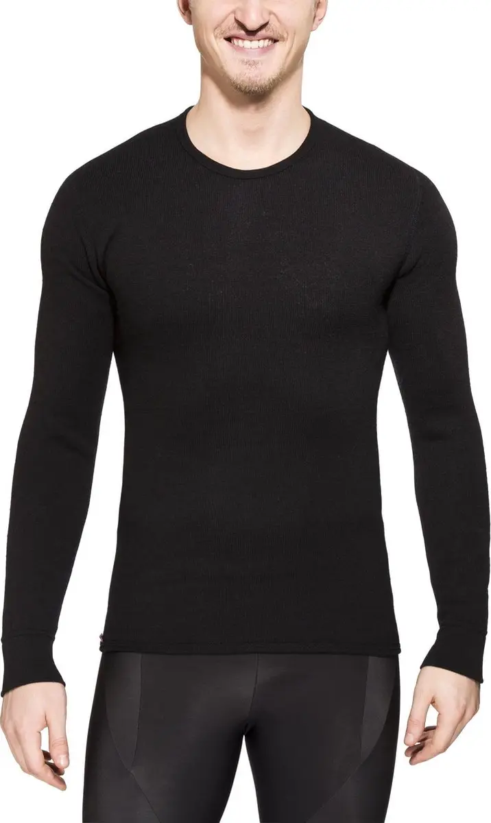 Woolpower Crewneck 200 merino ondergoed zwart Maat M