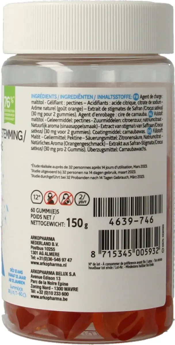 Arkopharma Gummies Saffraan - 2 Stuks