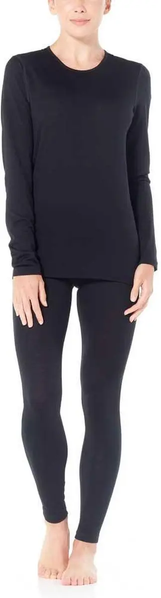 Icebreaker Wmns 200 Oasis LS Crewe - M - Zwart