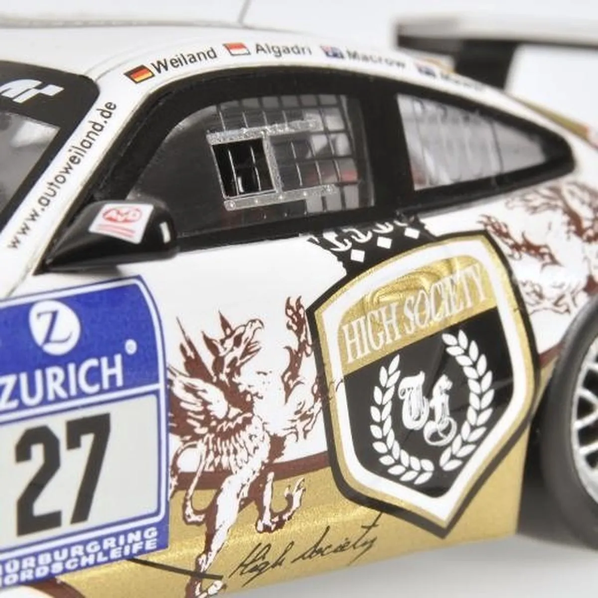 Porsche 997 Cup #27 24h Nürburgring 2010 - 1:43 Minichamps - Goud/Wit