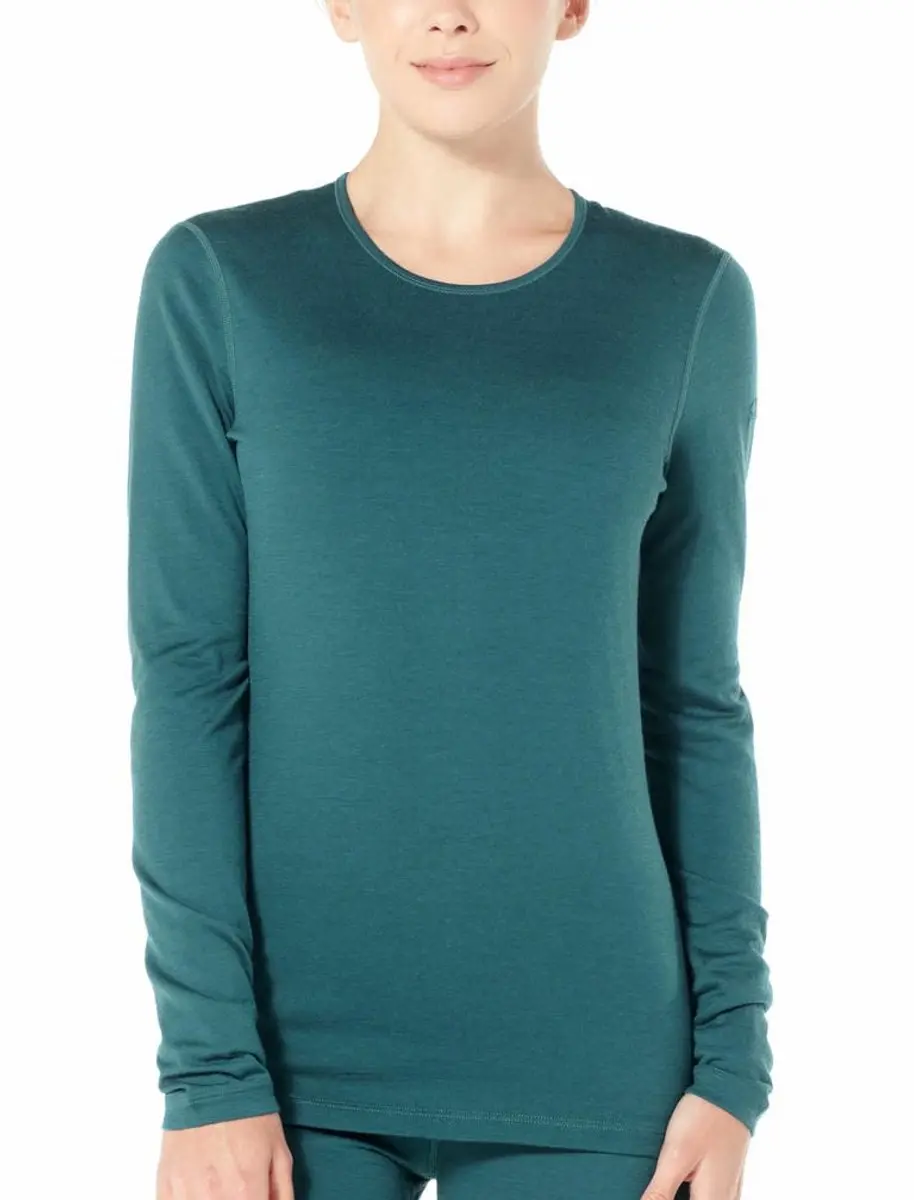 Icebreaker 200 Oasis LS Crewe Thermoshirt Dames - S - Midnight Navy