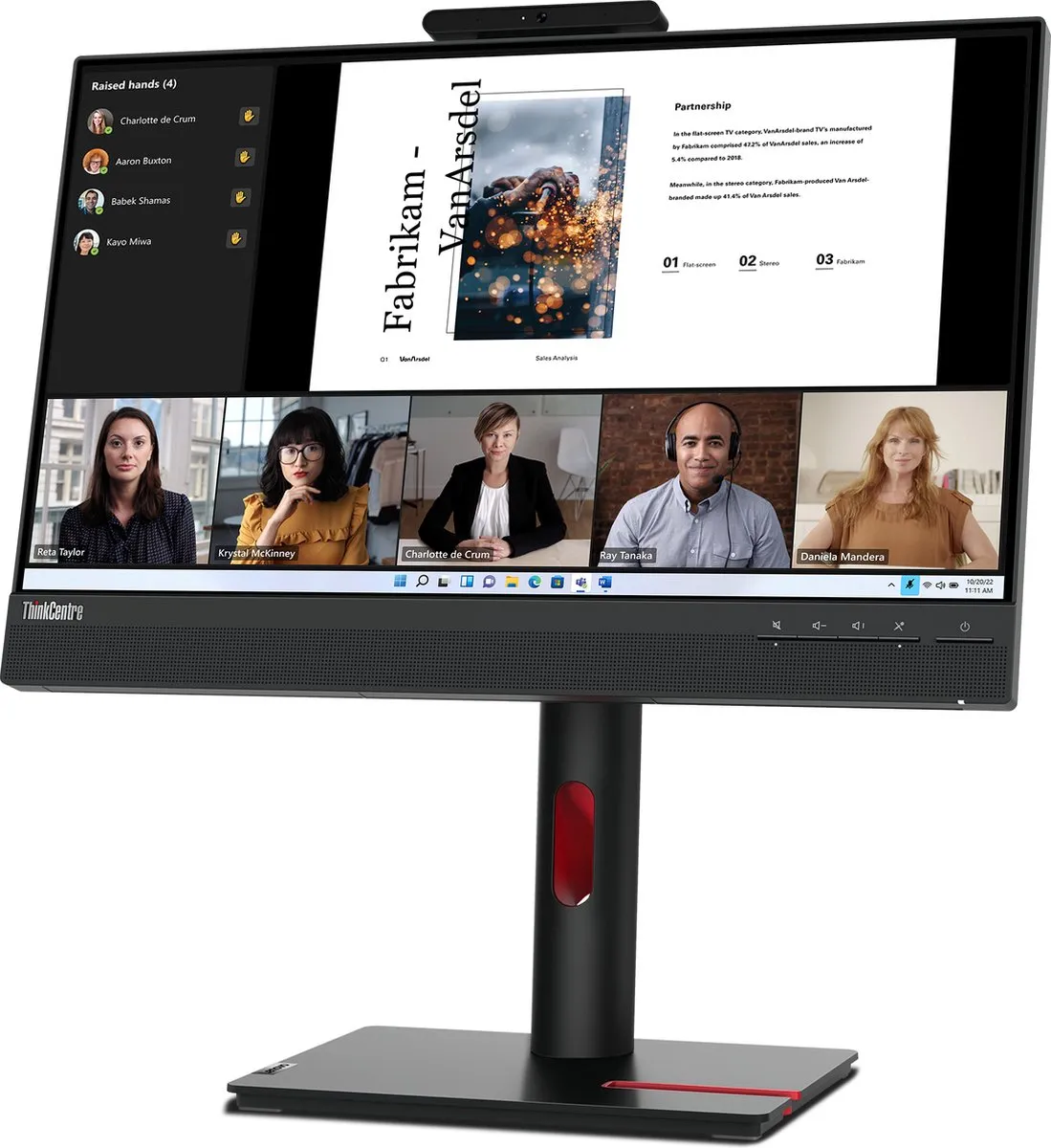Lenovo ThinkCentre Tiny-In-One 22 Touchscreen 54,6cm - Full HD - Zwart