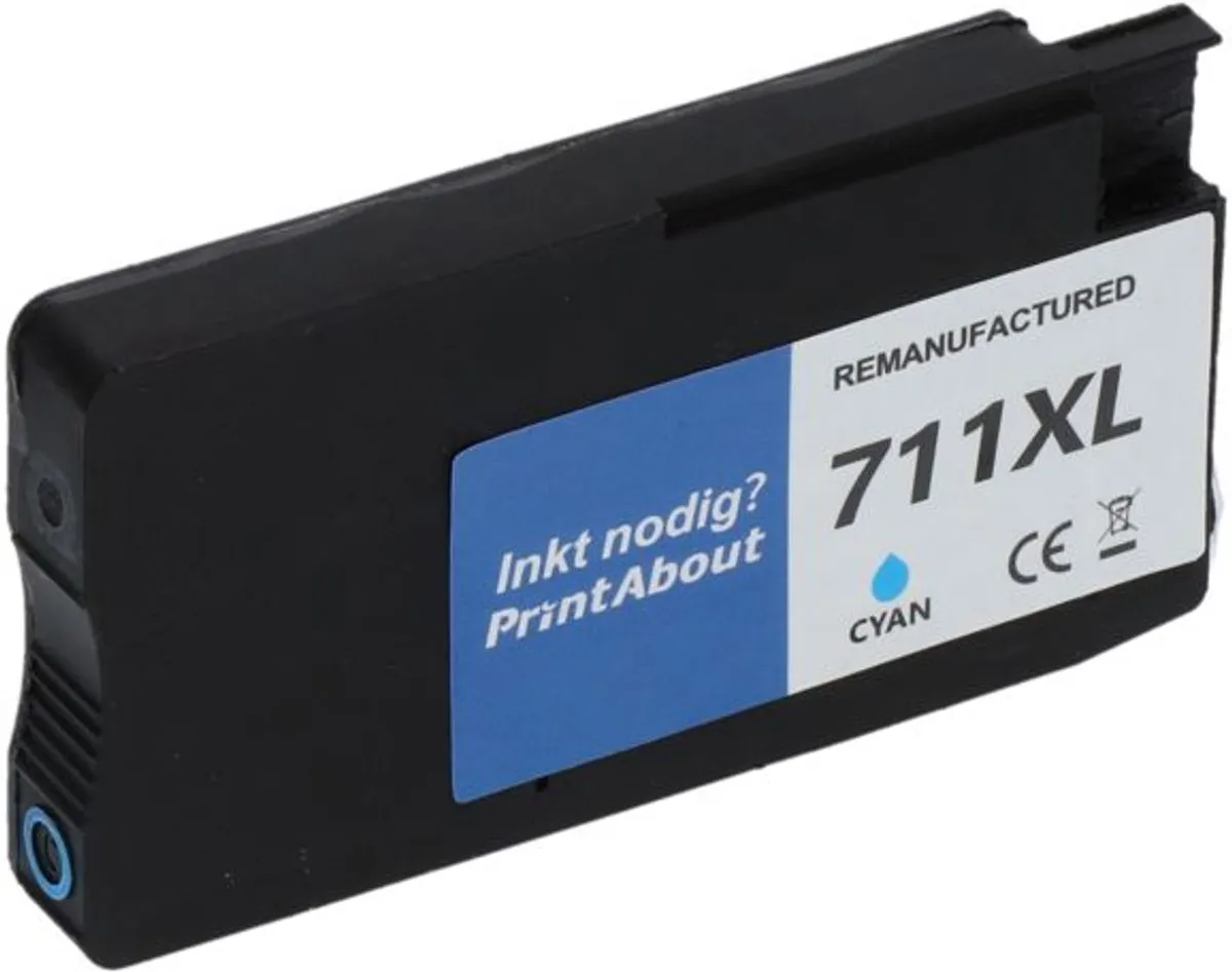 PrintAbout HP 711 CZ130A Inktcartridge - Cyaan 80ml
