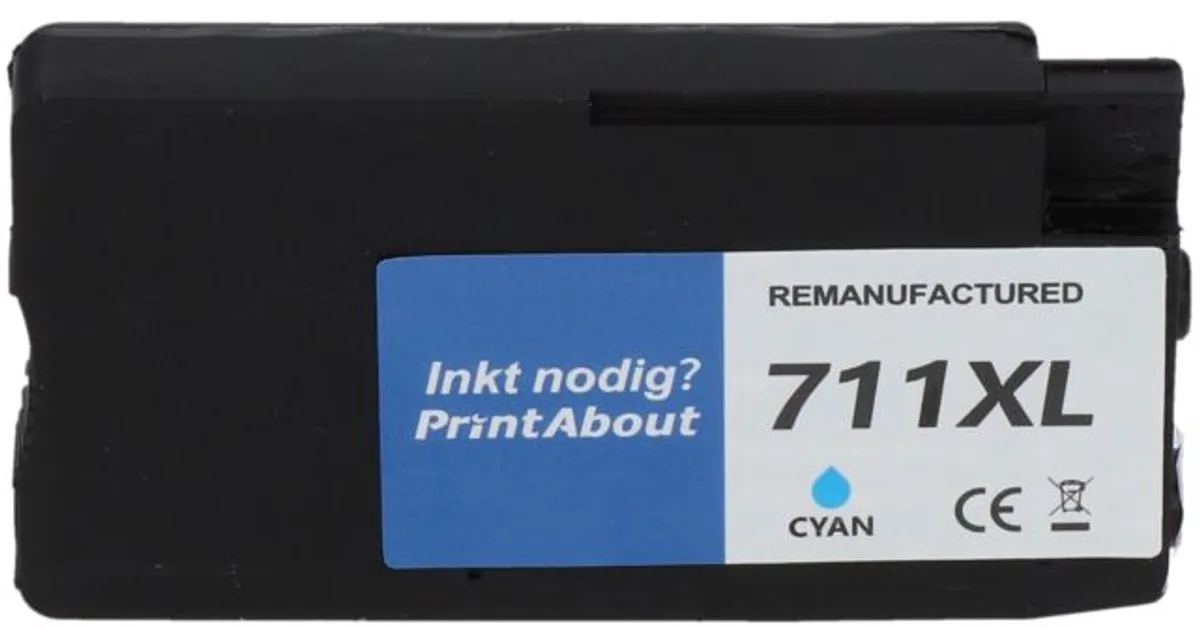 PrintAbout HP 711 CZ130A Inktcartridge - Cyaan 80ml