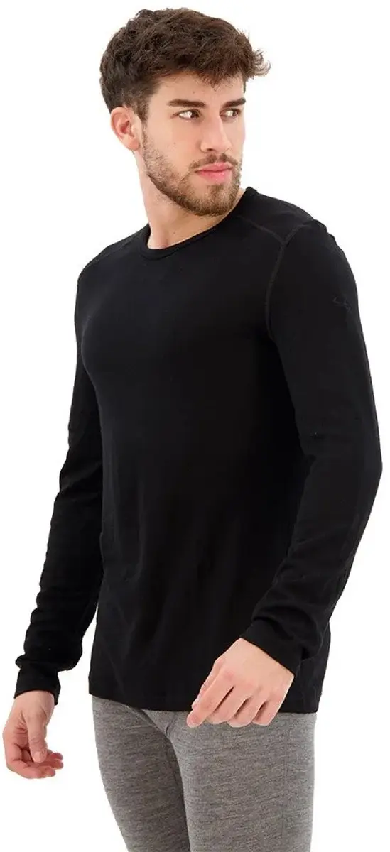 Icebreaker BF 260 Tech LS Crewe Heren Thermoshirt - Zwart