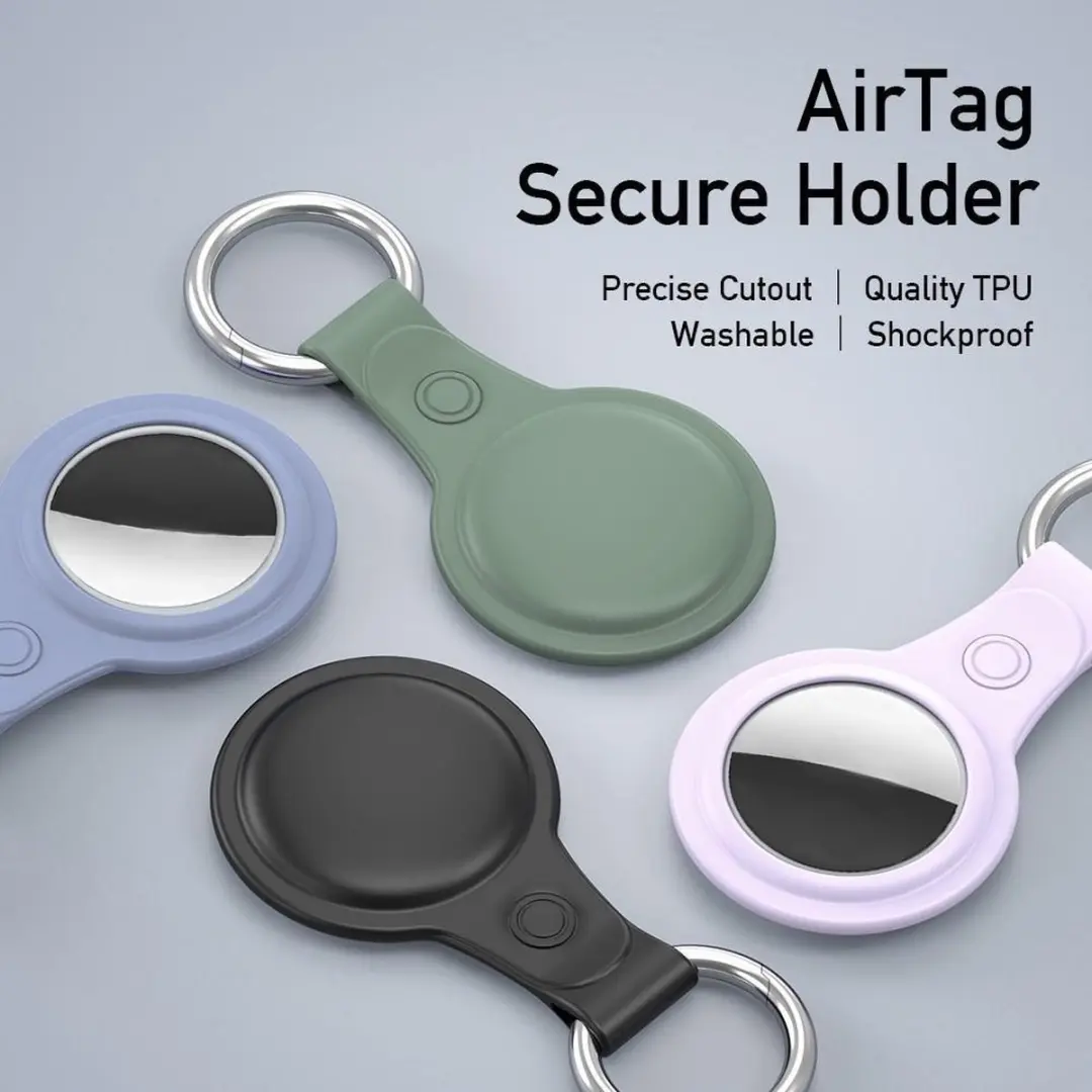 Dux Ducis Siliconen Sleutelhanger 4 Pack - AirTag Hoesje - Multicolor - afbeelding 5 van 6