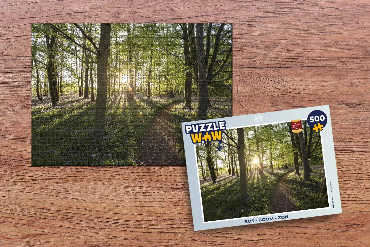 PuzzleWow Legpuzzel 500 Stuks - Boom Zon Multicolor