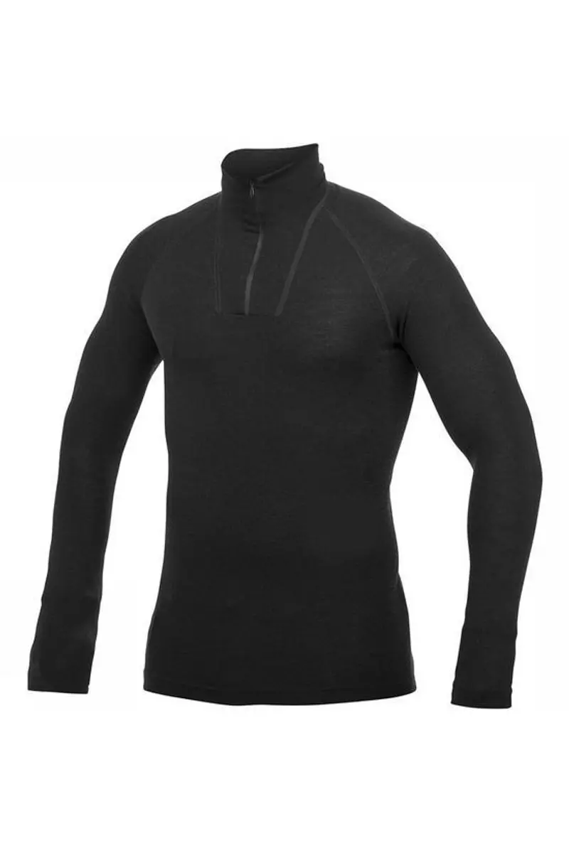 Woolpower Merino Base Layer Zip Turtleneck LITE 7221 - Zwart - afbeelding 5 van 6