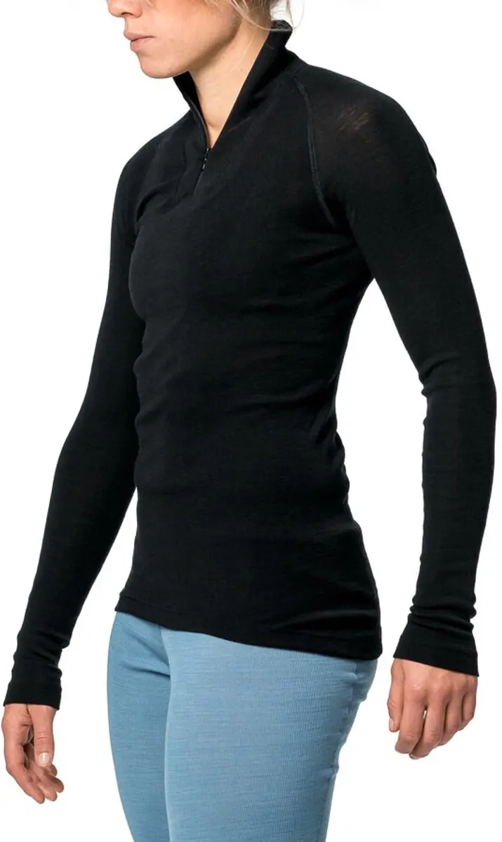 Woolpower Merino Base Layer Zip Turtleneck LITE 7221 - Zwart - afbeelding 3 van 6