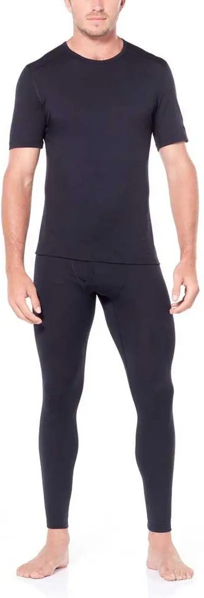 Icebreaker Oasis SS Crew Short Sleeve Heren - Zwart - XXL