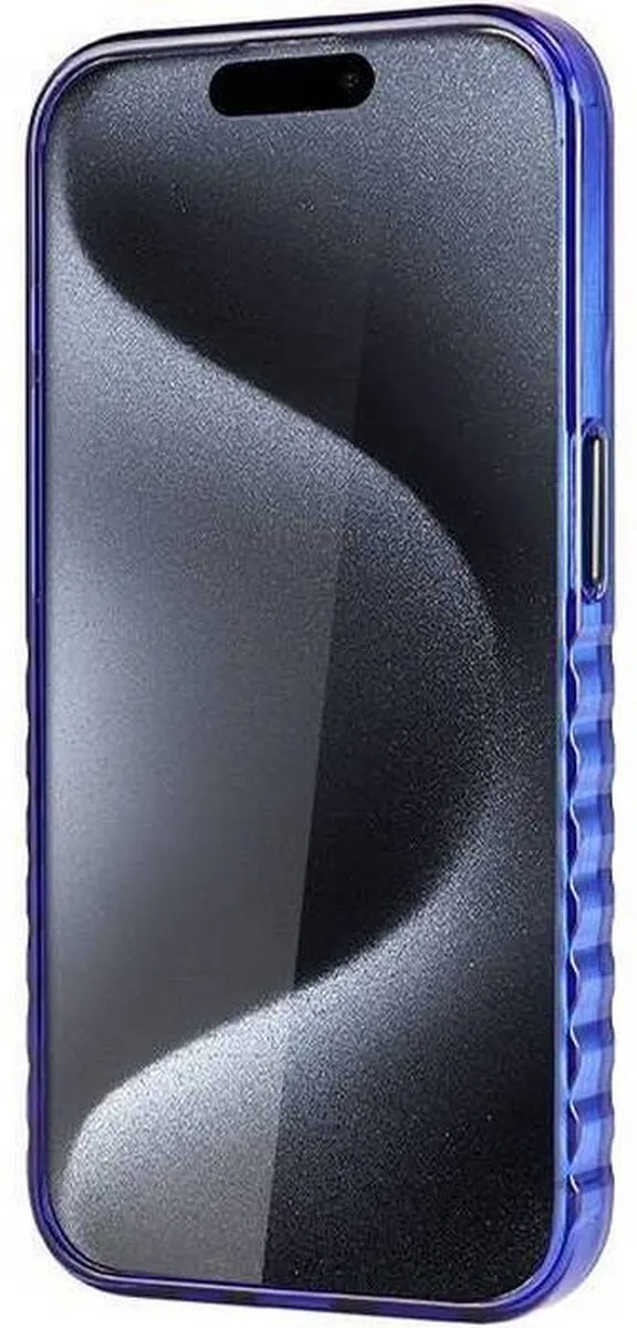 Audi IML Grille Pattern Back Case (MagSafe Compatible) - Geschikt voor Apple iPhone 15 Pro Max (6.7") - Blauw