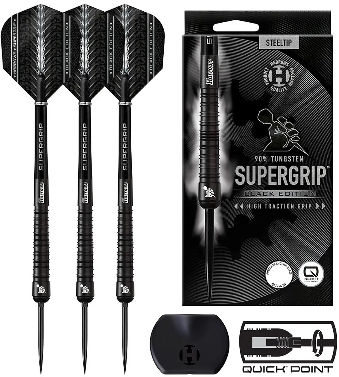 Harrows Supergrip Black Quick Point 90%