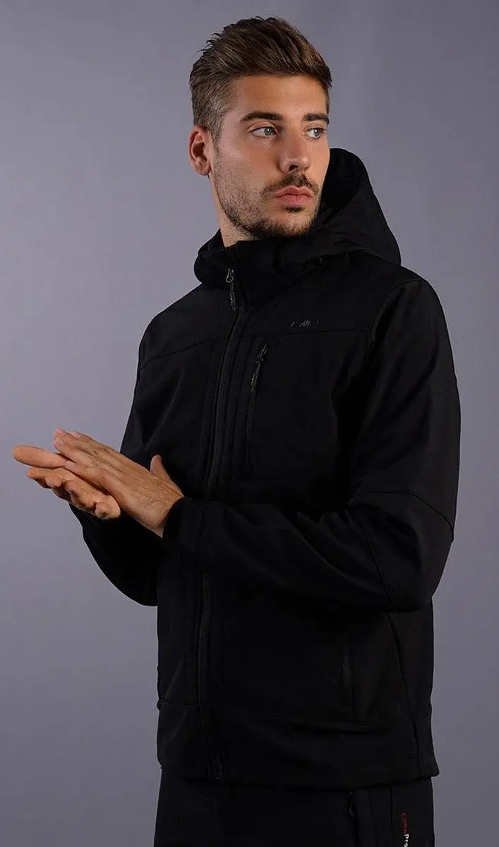 CMP Softshelljas Zip Hood Heren 4XL - Zwart - afbeelding 5 van 6
