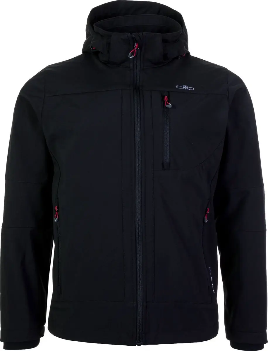 CMP Zip Hood Jas Mannen 56 - XXXL Zwart - afbeelding 4 van 6