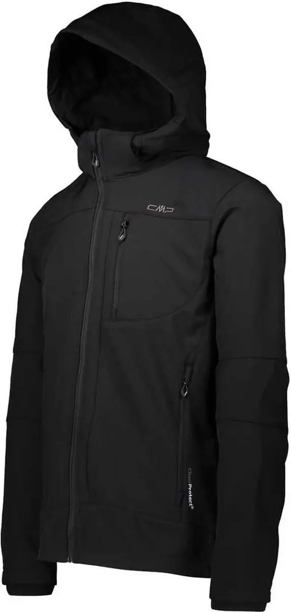 CMP Zip Hood Jas Mannen 56 - XXXL Zwart - afbeelding 3 van 6