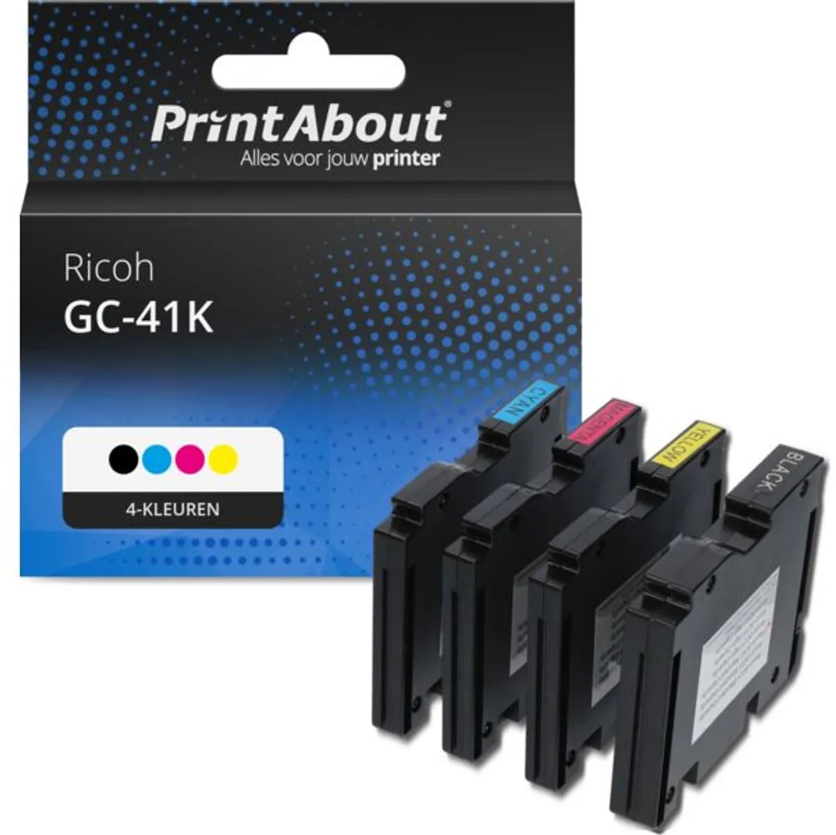 PrintAbout GC-41K-PA2 Inktcartridge 4 Kleuren