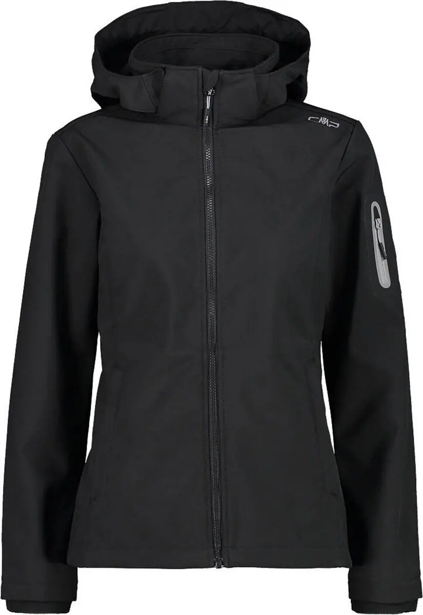 CMP Softshell Outdoorjas Vrouwen 38 - Zwart - afbeelding 4 van 6