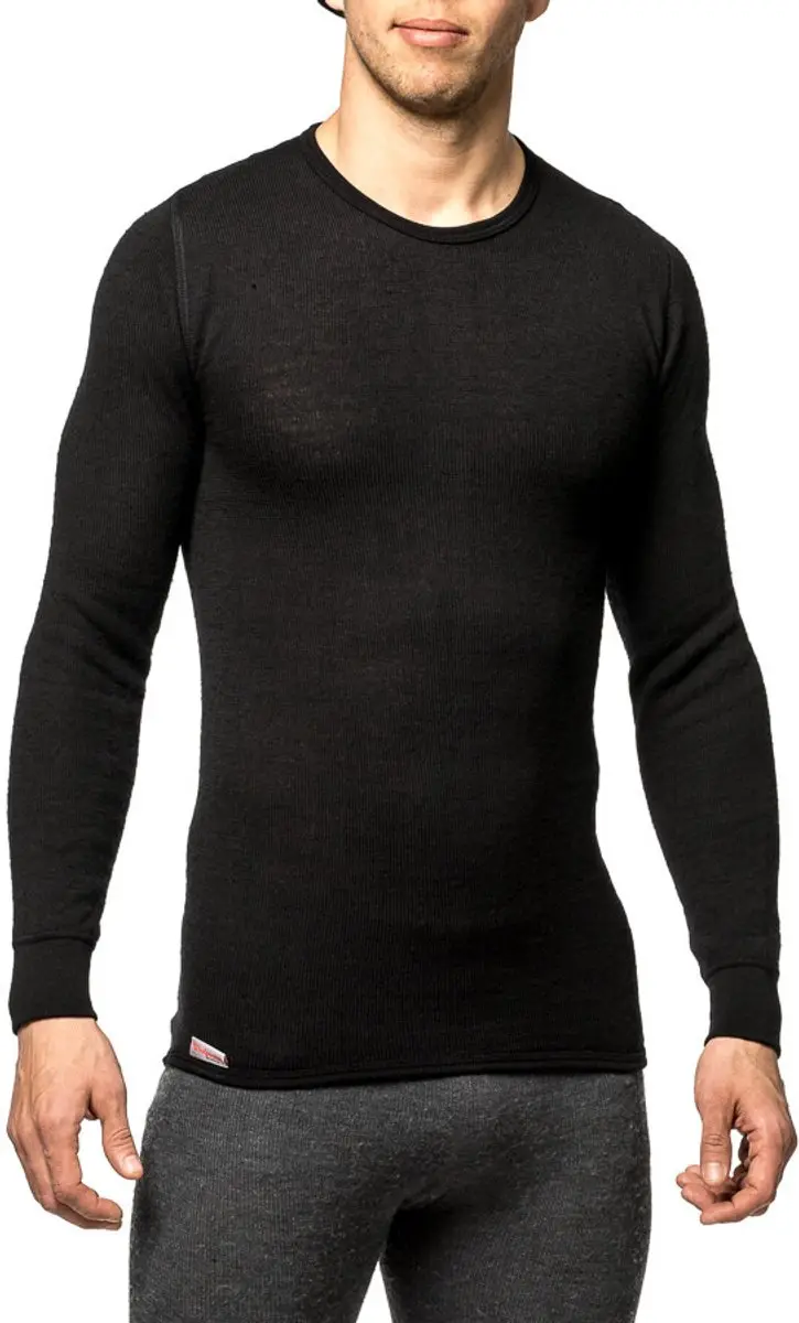 Woolpower Crewneck 200 Merino Ondergoed L - Zwart - afbeelding 3 van 6