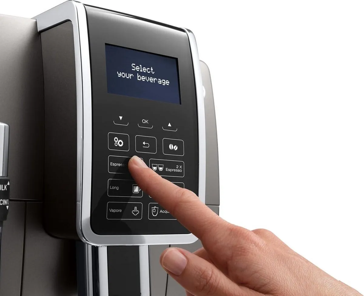 De'Longhi Dinamica Ecam ECAM359.37.TB Espressomachine - 1,8L - Zwart/Zilver