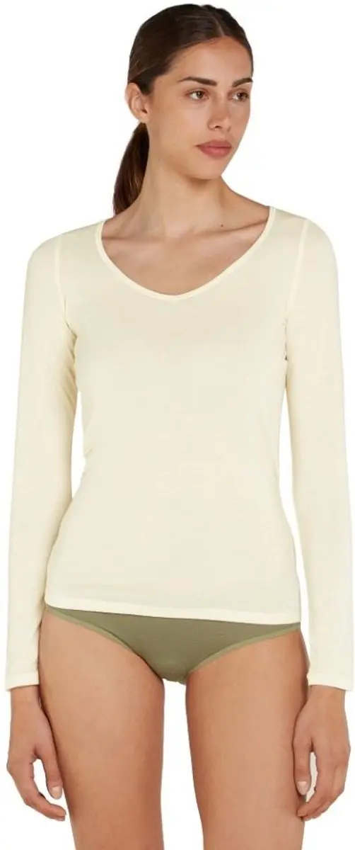 Icebreaker Siren LS Sweetheart Thermoshirt Dames - S - Wit