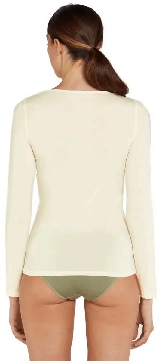 Icebreaker Siren LS Sweetheart Thermoshirt Dames - S - Wit