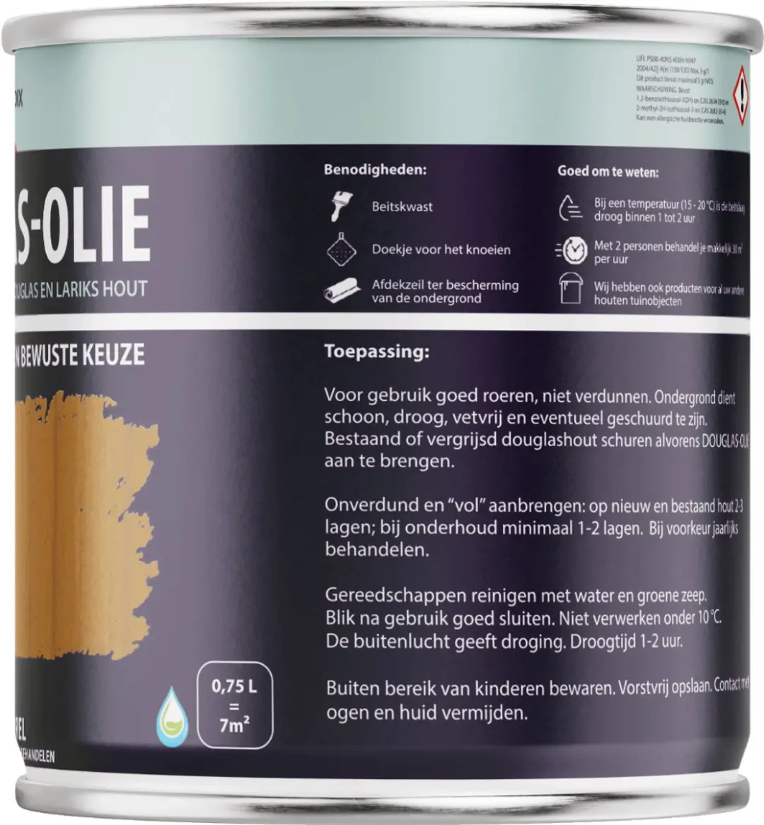 Hermadix Douglas Olie 0,75L - Naturel - afbeelding 2 van 5