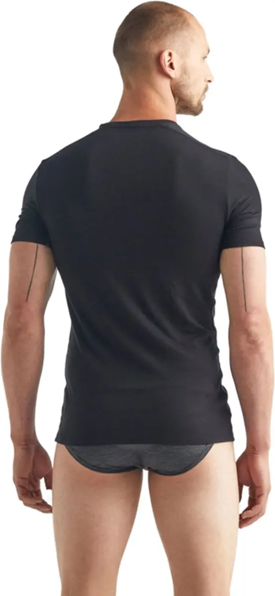 Icebreaker Anatomica Crew Top Heren - Zwart - XXL