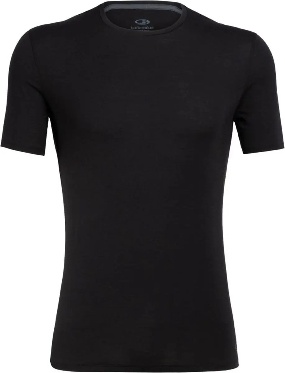 Icebreaker Anatomica Crew Top Heren - Zwart - XXL