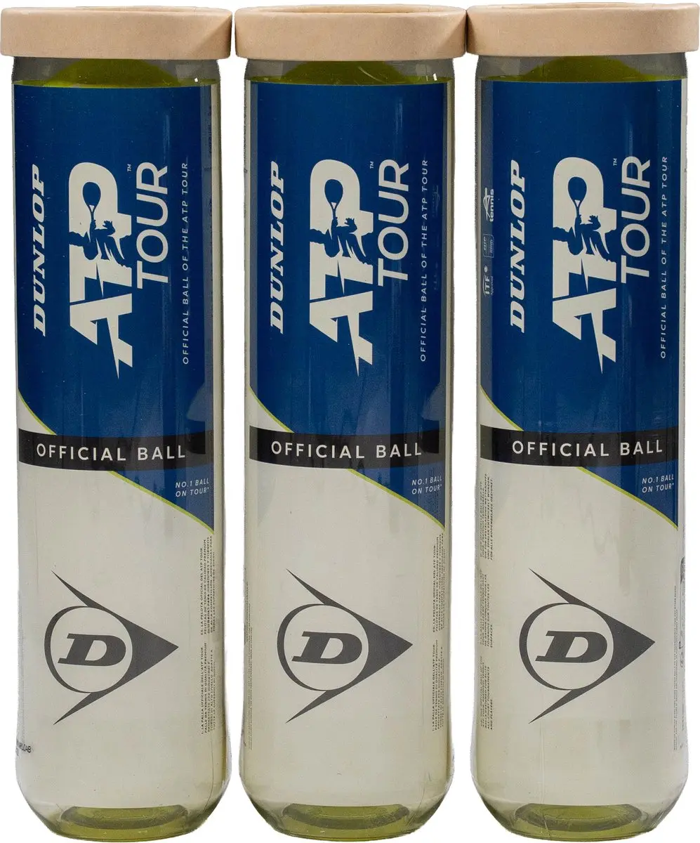 Dunlop ATP Masters Tennisballen - 12 Stuks - Geel - afbeelding 5 van 5