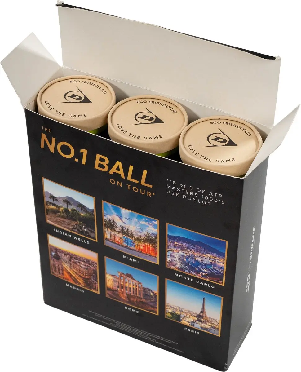 Dunlop ATP Masters Tennisballen - 12 Stuks - Geel - afbeelding 2 van 5