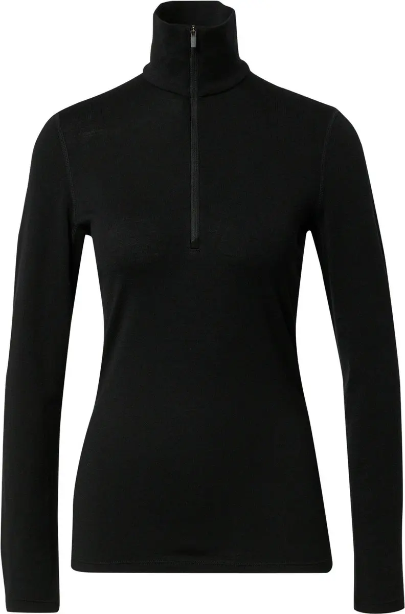 Icebreaker Women's Tech Top Long Sleeve Half Zip Black