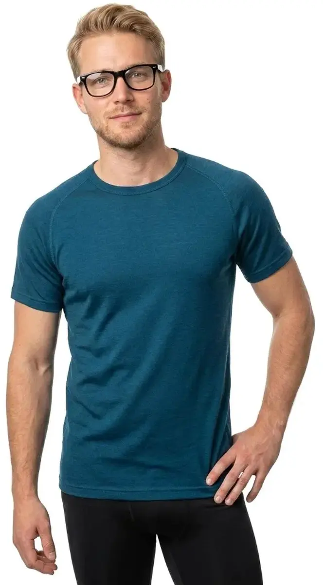 Devold Of Norway Lauparen Merino 190 Korte Mouwen Basislaag Blauw S Man