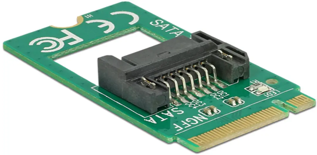 Delock M.2 Key B naar SATA Adapter 62876 - Groen - afbeelding 5 van 5