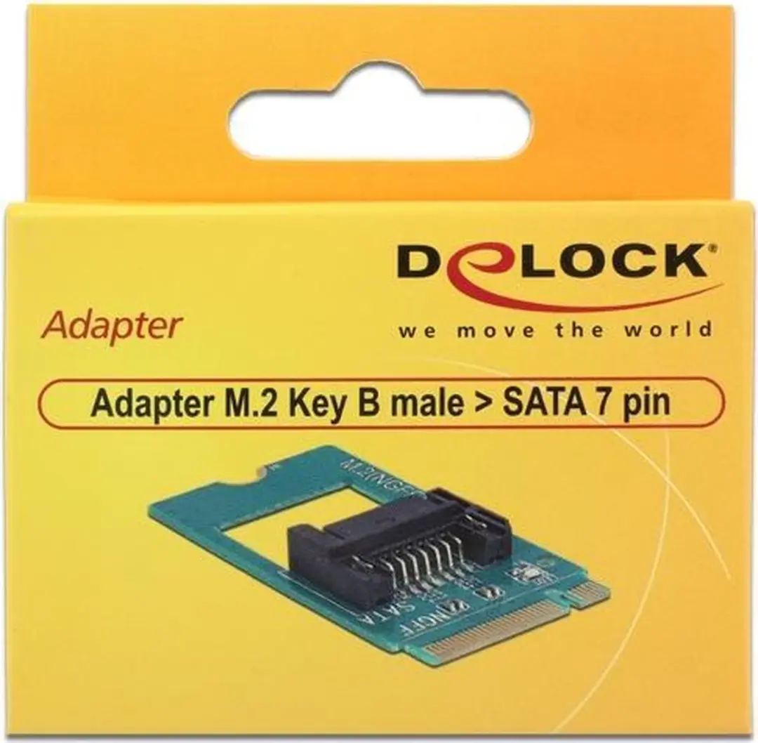 Delock M.2 Key B naar SATA Adapter 62876 - Groen - afbeelding 4 van 5