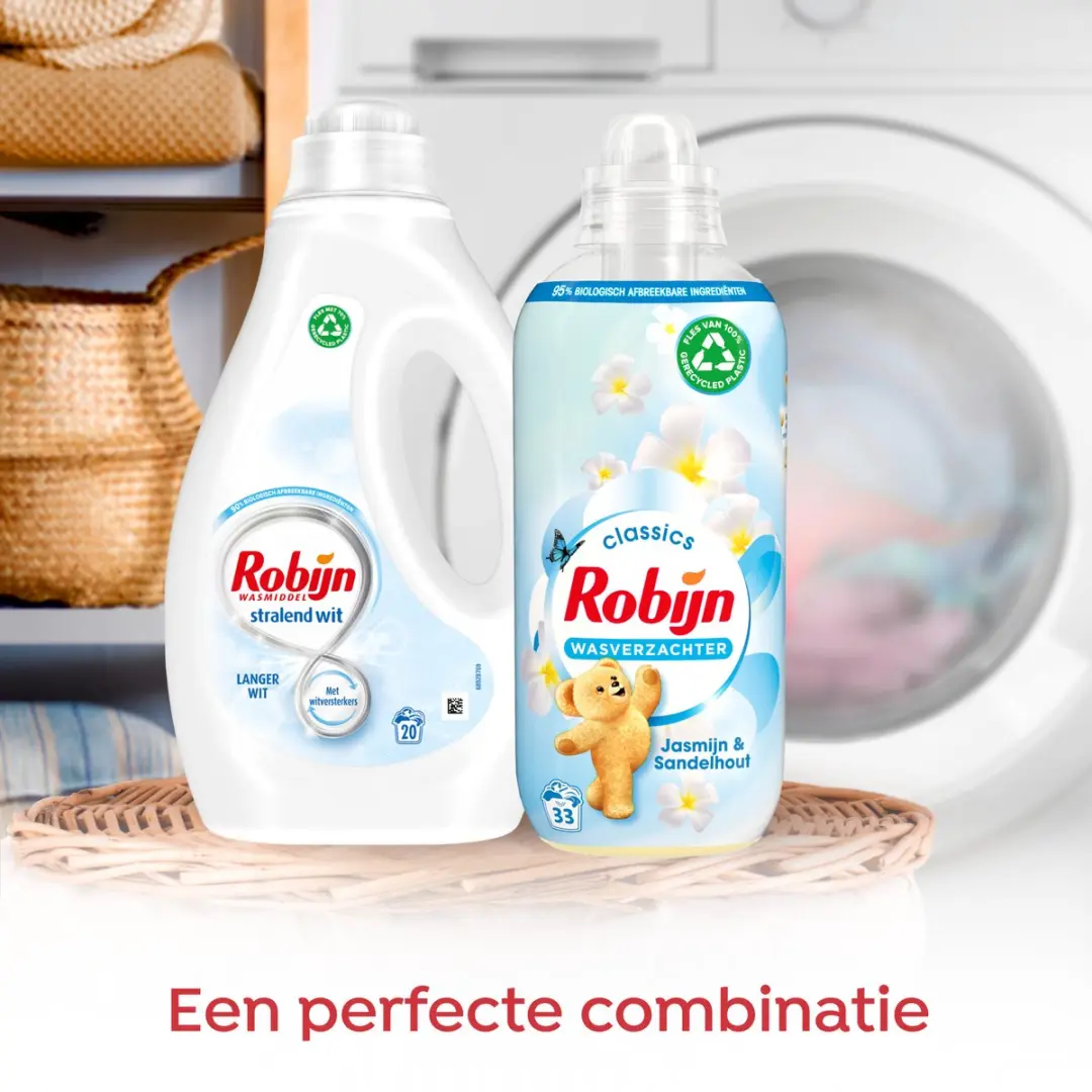 Robijn Stralend Wit Vloeibaar Wasmiddel 1L - afbeelding 5 van 6