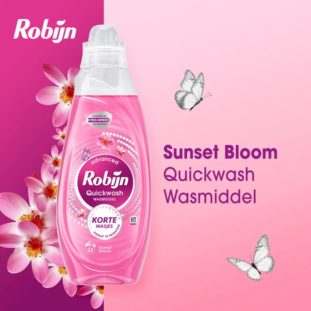 Robijn Advanced Quickwash Wasmiddel Sunset Bloom 22 Wasbeurten - afbeelding 6 van 6