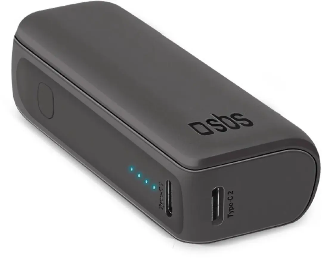 SBS TTBB5000MINIK Powerbank 5000mAh - 2x USB - 1000W - Zwart - afbeelding 2 van 3