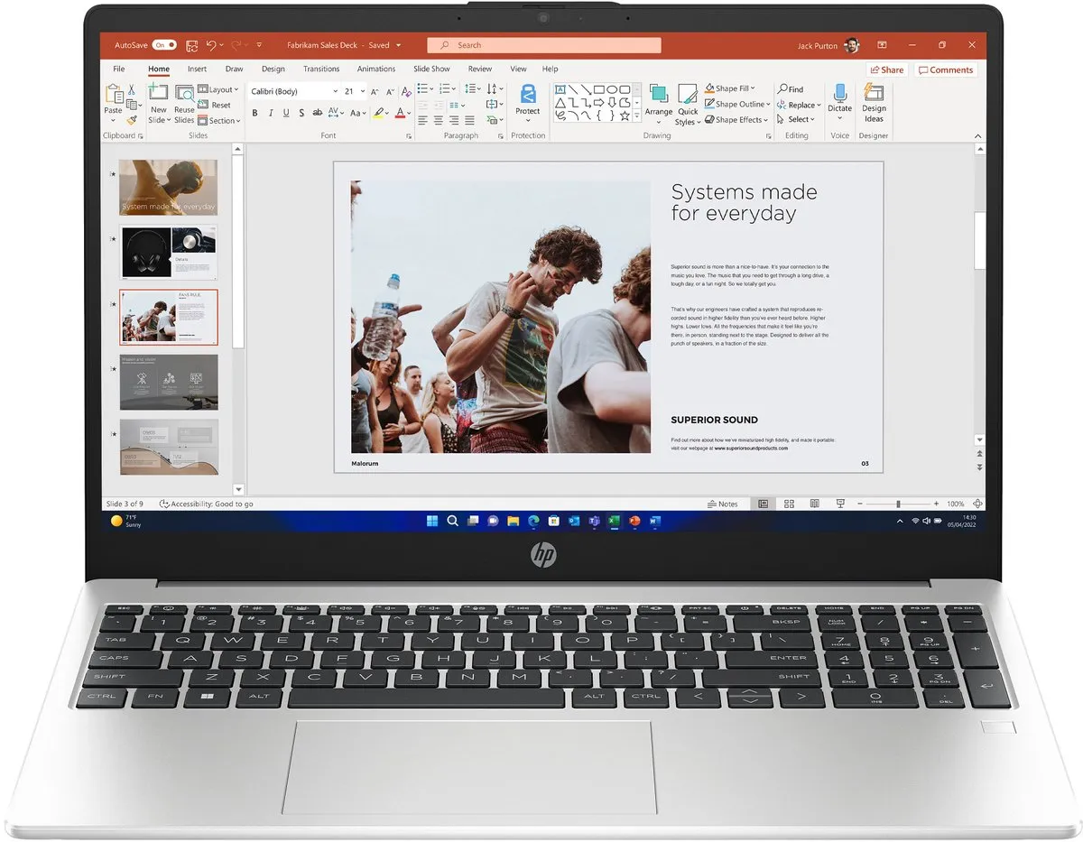 HP 250 G10 i3-1315U Laptop 15,6" Full HD - 8GB 512GB SSD - Zilver