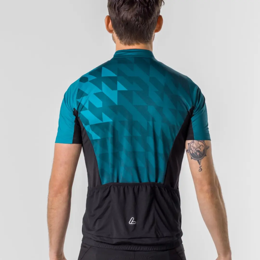 Maillot de ciclismo de manga corta FZ Zack Mid Dark Petrol para hombre