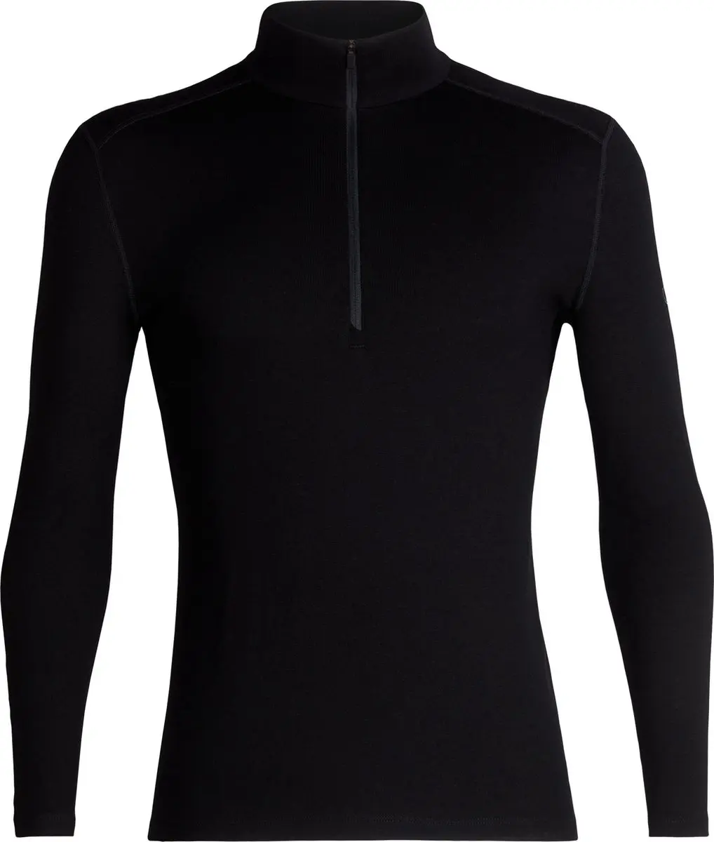 Icebreaker Men's Tech Top Long Sleeve Half Zip Black