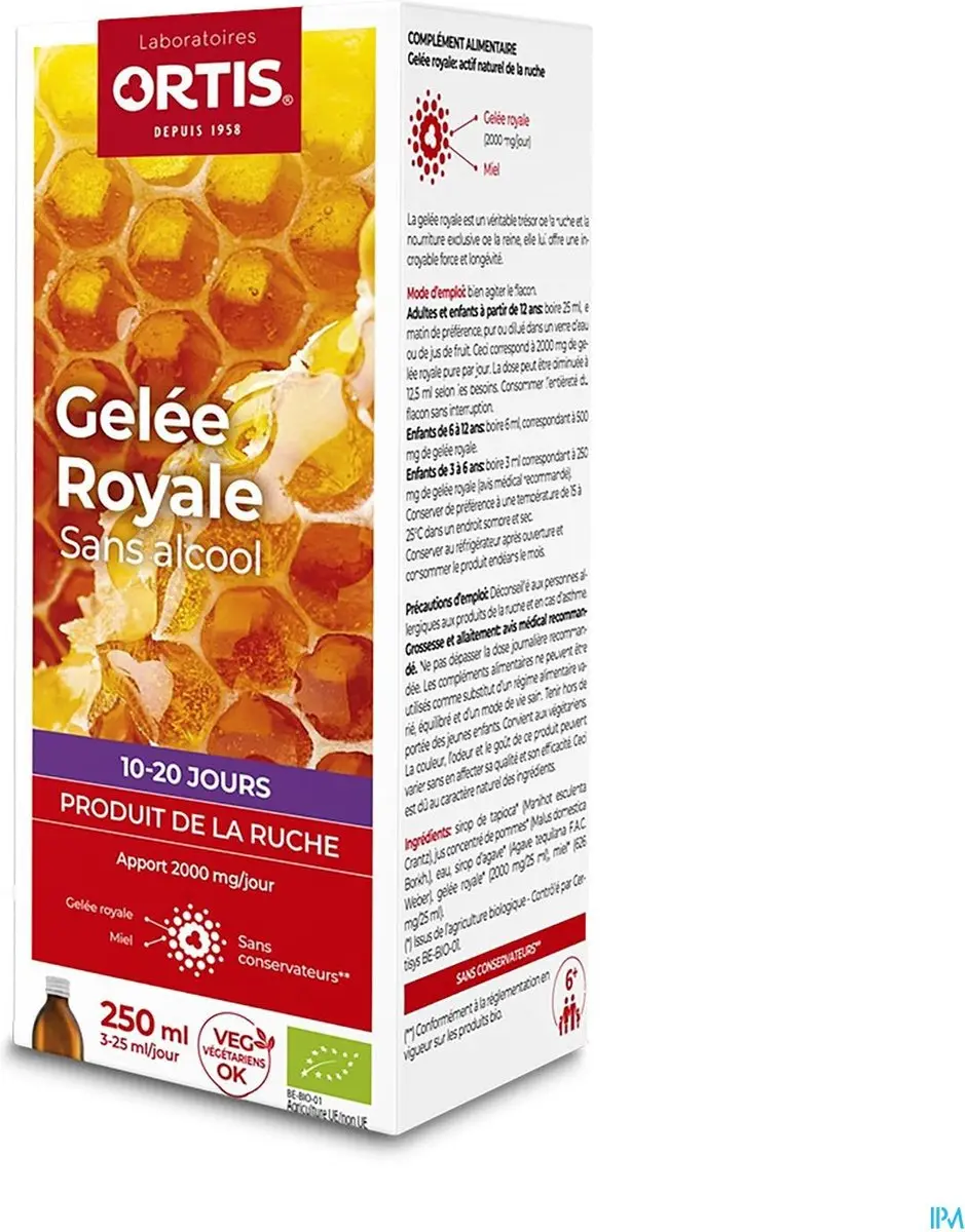 Ortis Royal Jelly Alcoholvrij 250ml - afbeelding 6 van 6