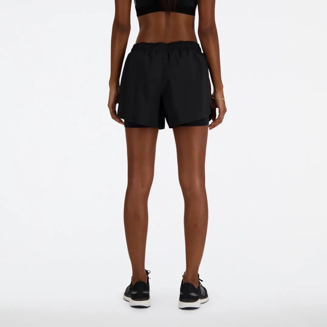 New Balance Sport Essential 2-in-1 Short Dames - L - Zwart - afbeelding 5 van 6