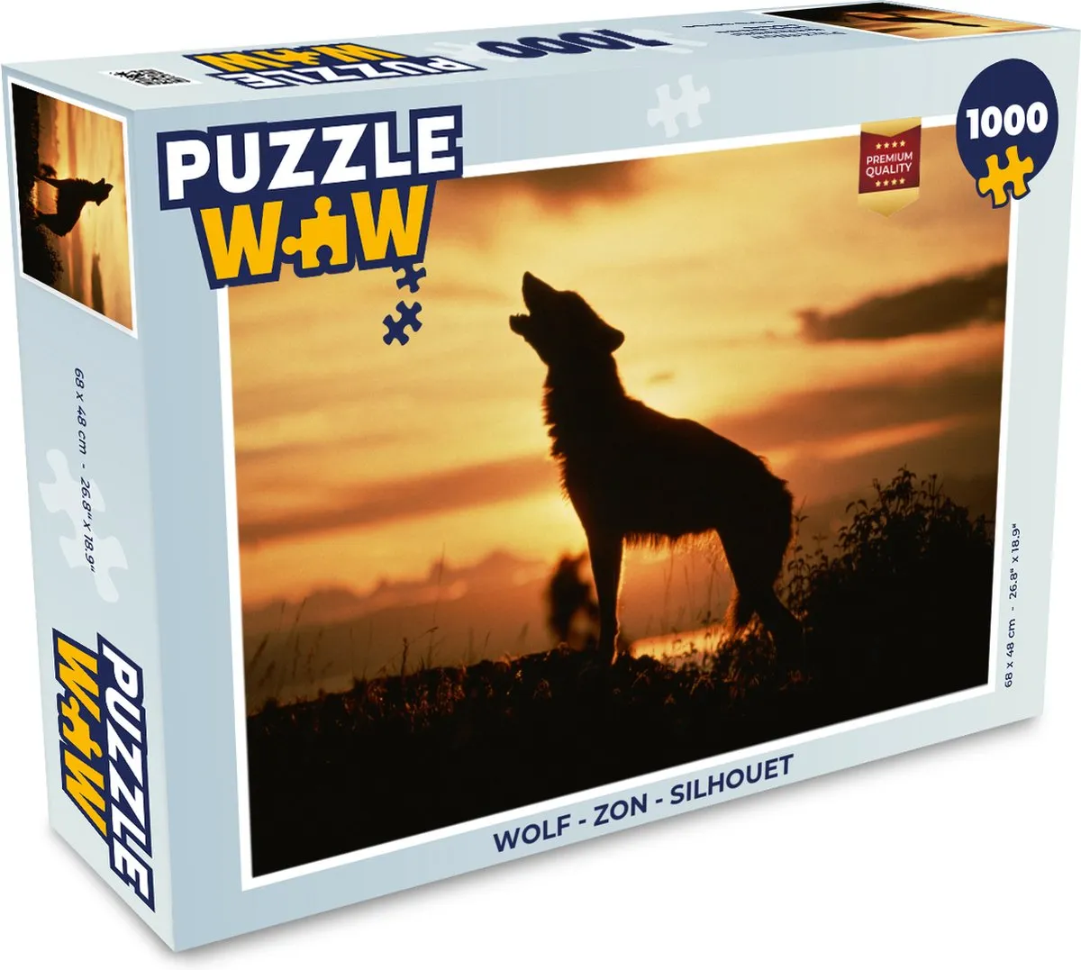 PuzzleWow Zon Silhouet Legpuzzel 1000 Stuks - Multicolor