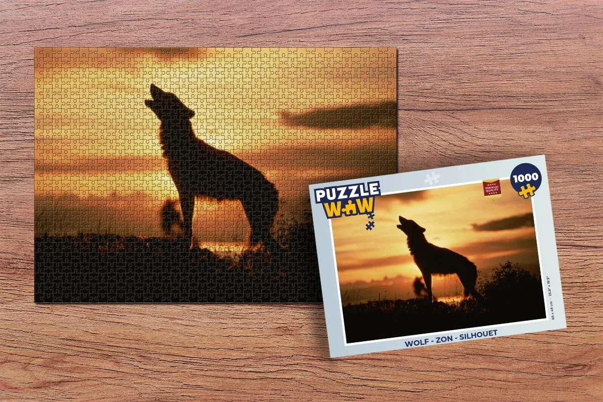 PuzzleWow Zon Silhouet Legpuzzel 1000 Stuks - Multicolor