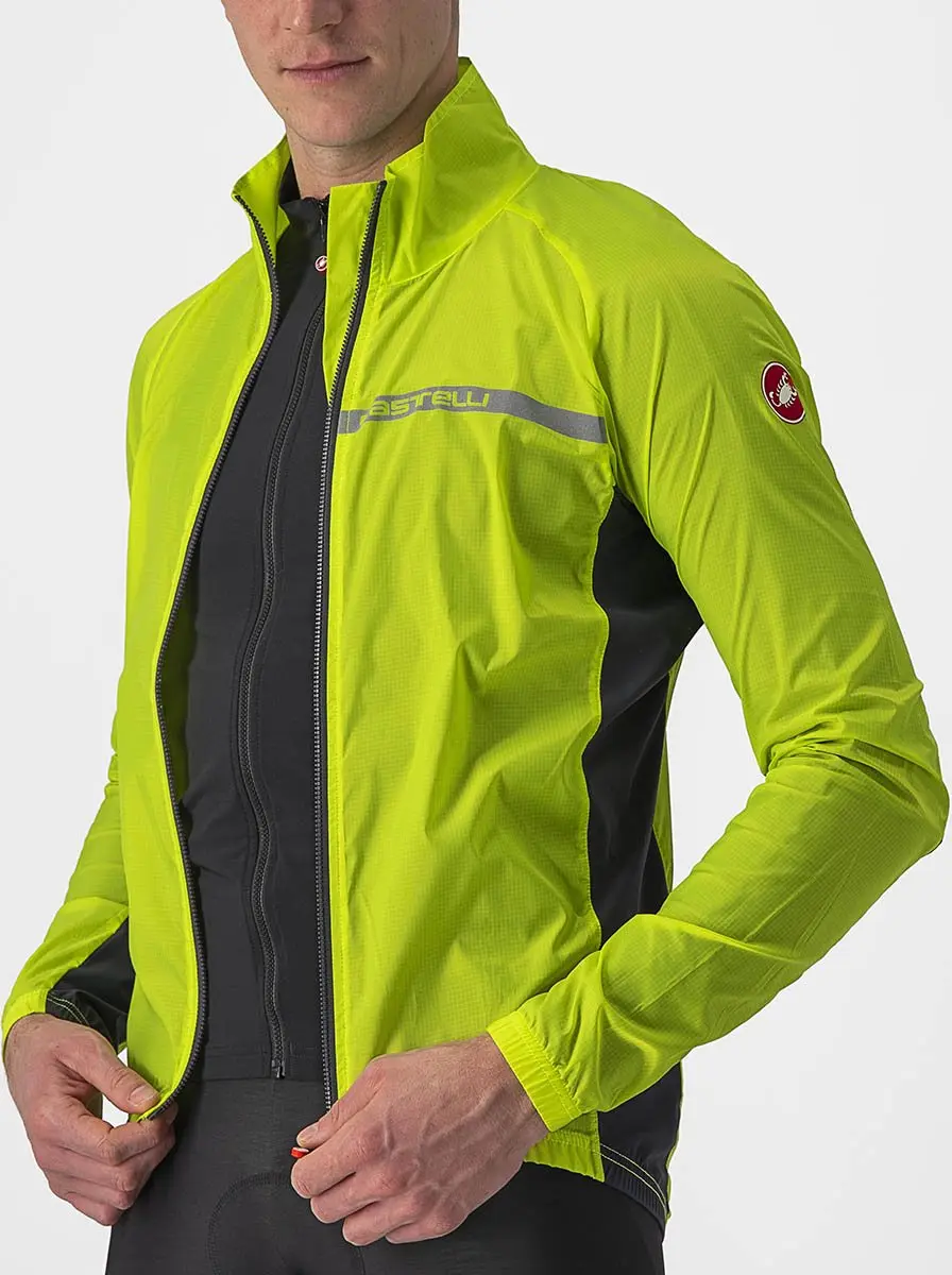 Castelli Squadra Stretch Windjack Heren - Lime Grijs - afbeelding 6 van 6